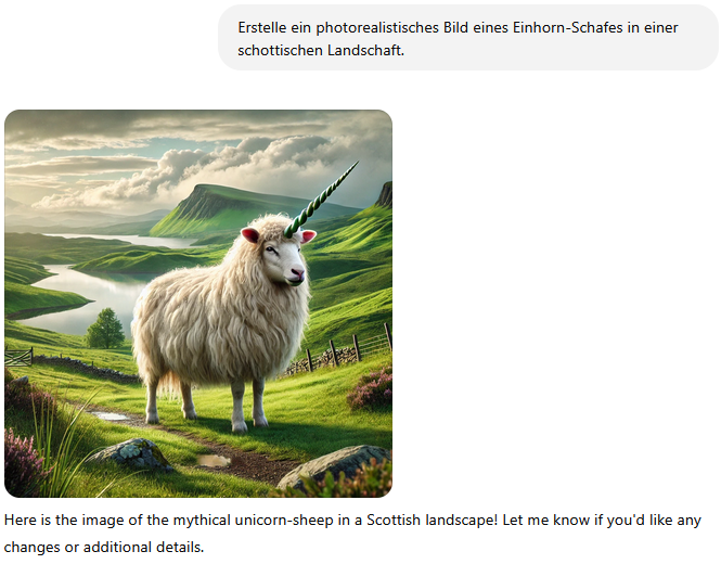 Einhornschaf in Schottland